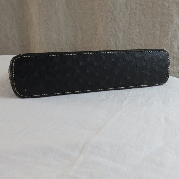Unbranded Faux Ostrich Leather Purse Shoulder Bag Hand Bag Black 11 x 5 - Picture 5 of 8